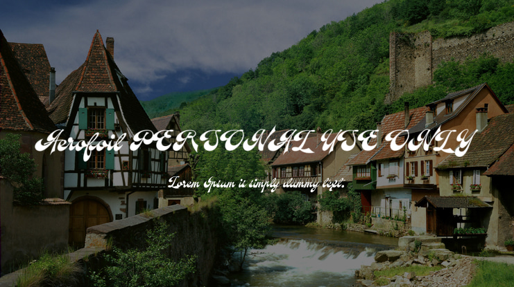 Aerofoil PERSONAL USE ONLY Font