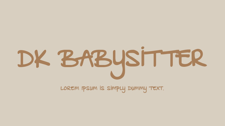 DK Babysitter Font