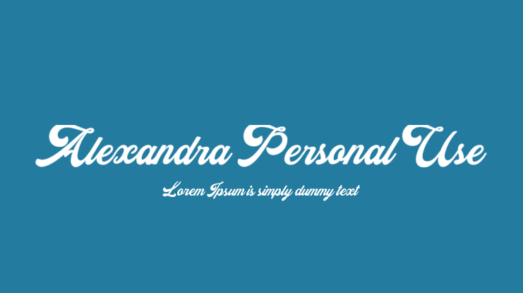 Alexandra Personal Use Font