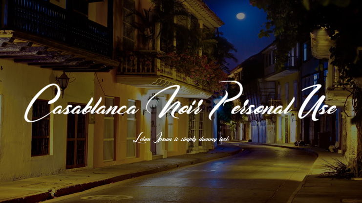 Casablanca Noir Personal Use Font