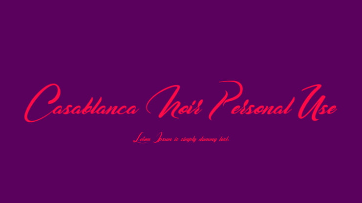 Casablanca Noir Personal Use Font