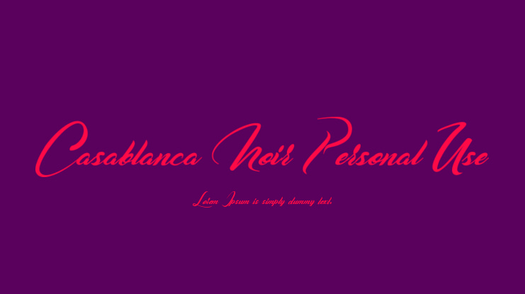 Casablanca Noir Personal Use Font