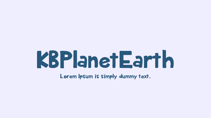 KBPlanetEarth Font