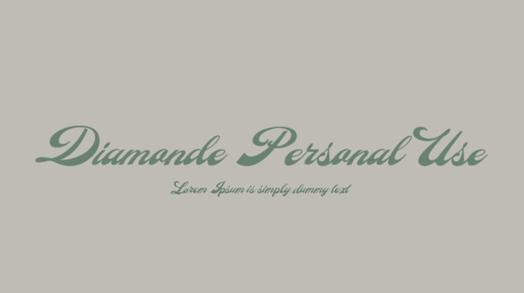 Diamonde Personal Use Font