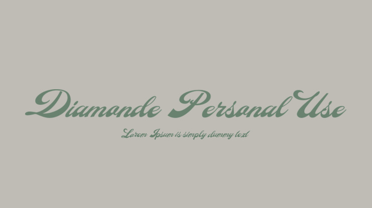 Diamonde Personal Use Font