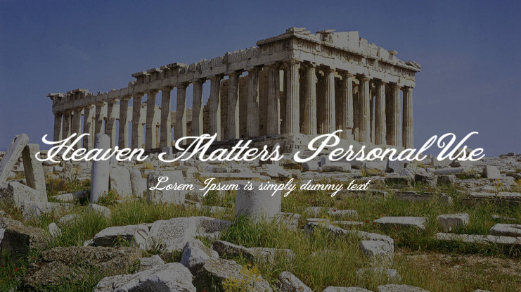 Heaven Matters Personal Use Font