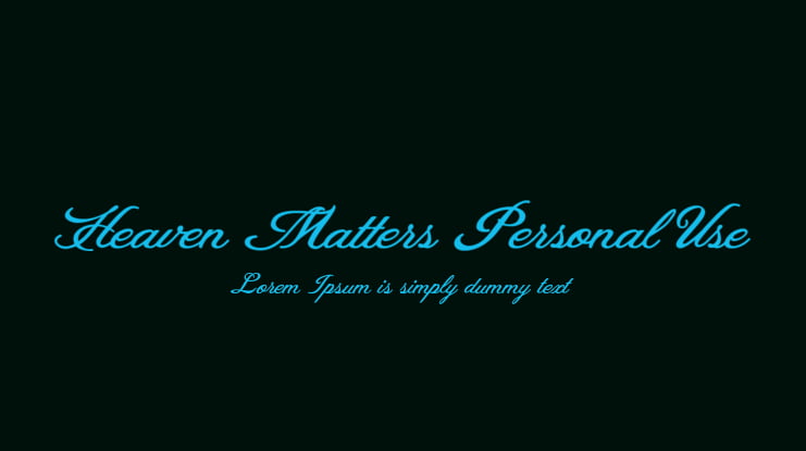 Heaven Matters Personal Use Font