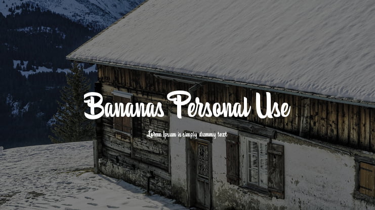 Bananas Personal Use Font