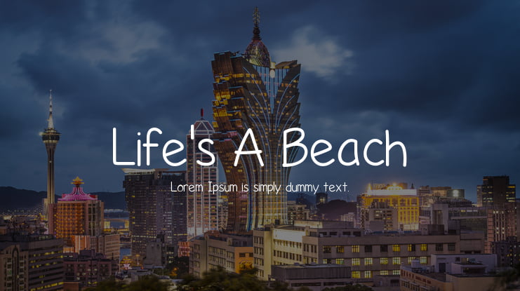 Life's A Beach Font Family