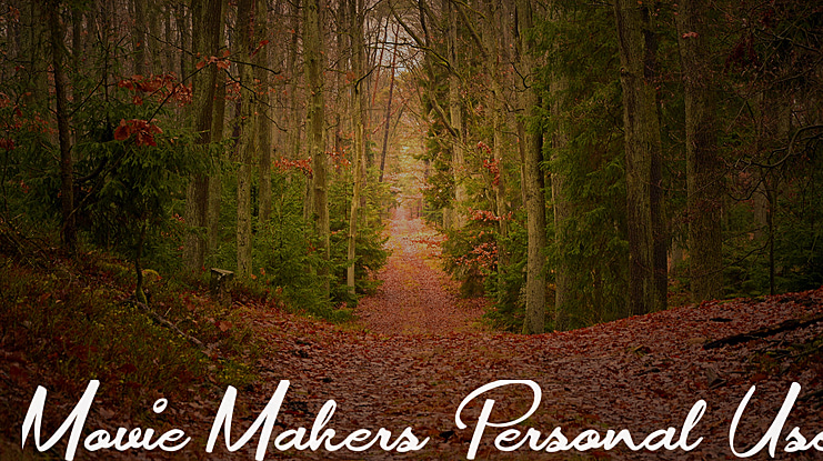 Movie Makers Personal Use Font