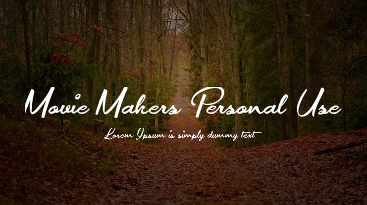 Movie Makers Personal Use Font