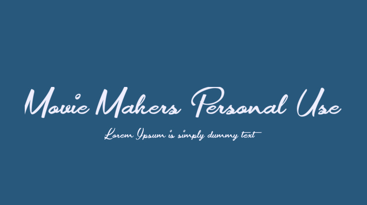 Movie Makers Personal Use Font