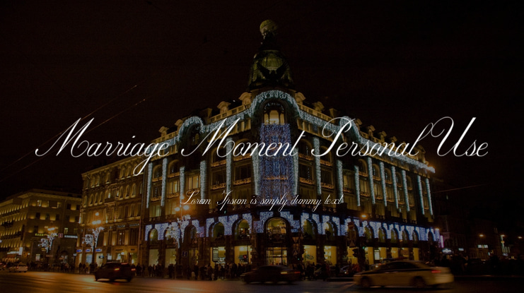 Marriage Moment Personal Use Font
