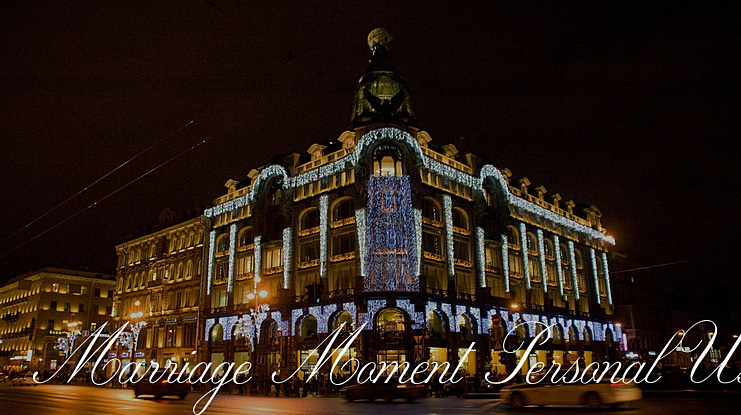 Marriage Moment Personal Use Font