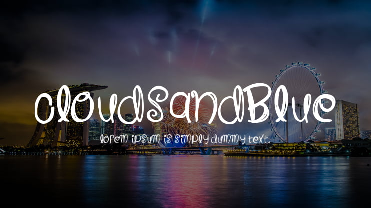 CloudsAndBlue Font