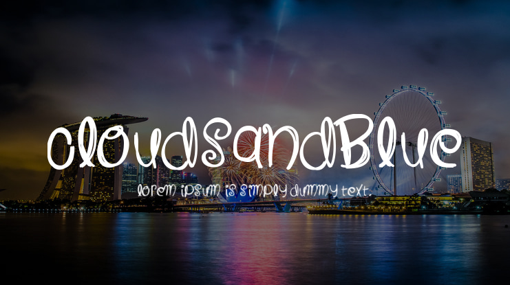 CloudsAndBlue Font