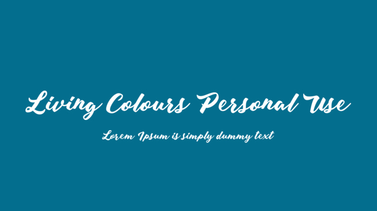 Living Colours Personal Use Font