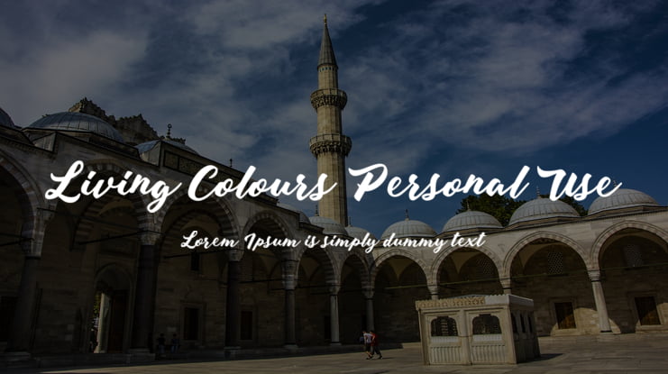 Living Colours Personal Use Font