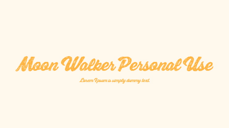 Moon Walker Personal Use Font