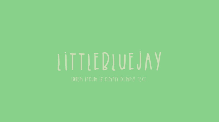 LittleBlueJay Font