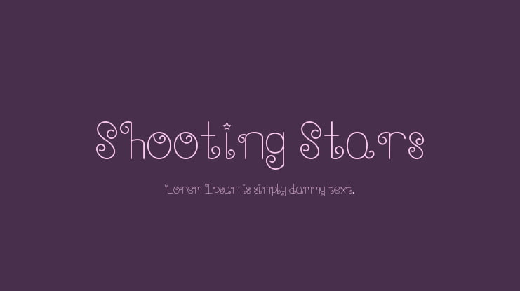 Shooting Stars Font