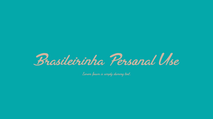 Brasileirinha Personal Use Font