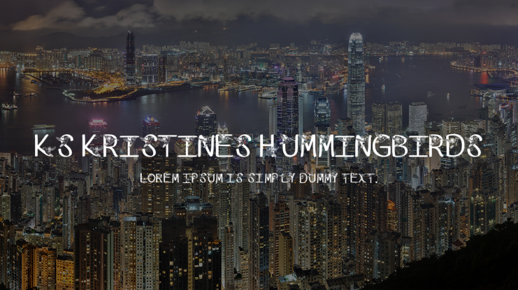 Ks Kristines Hummingbirds Font