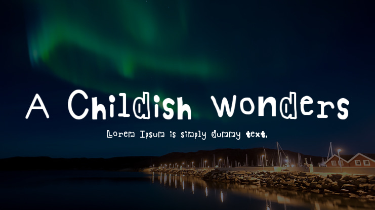 A Childish Wonders Font