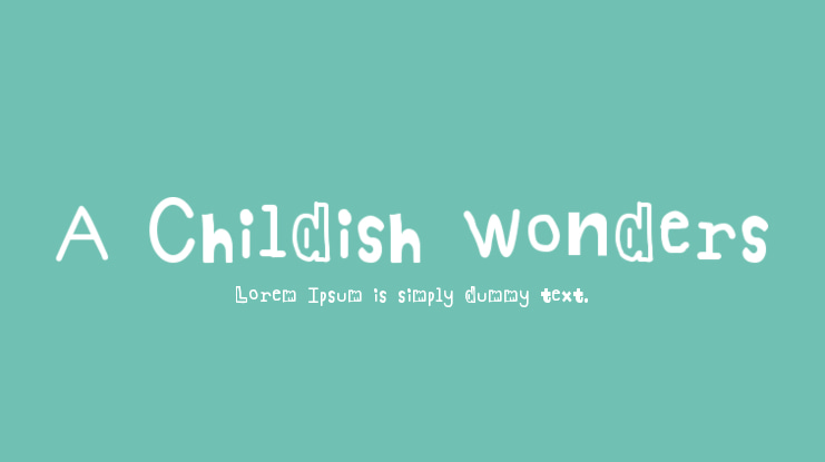 A Childish Wonders Font