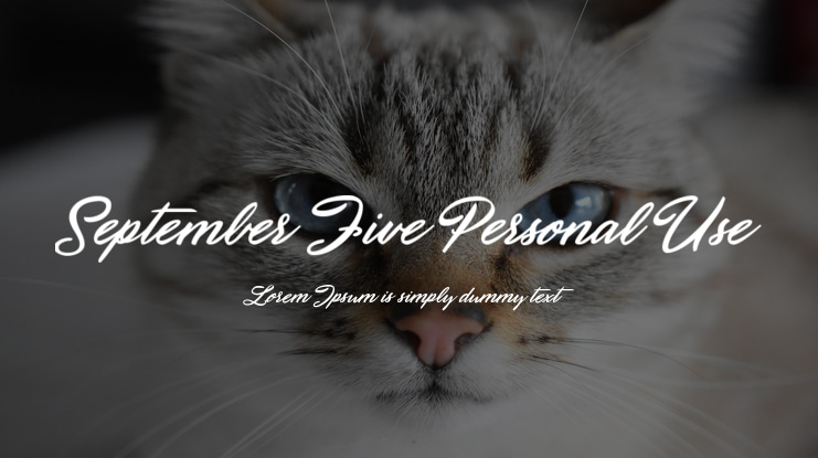 September Five Personal Use Font