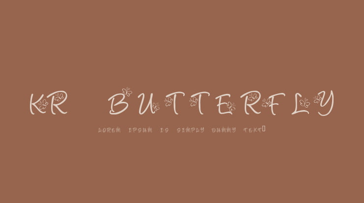 KR Butterfly Font