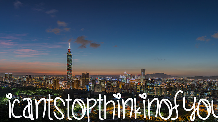 ICantStopThinkinOfYou Font