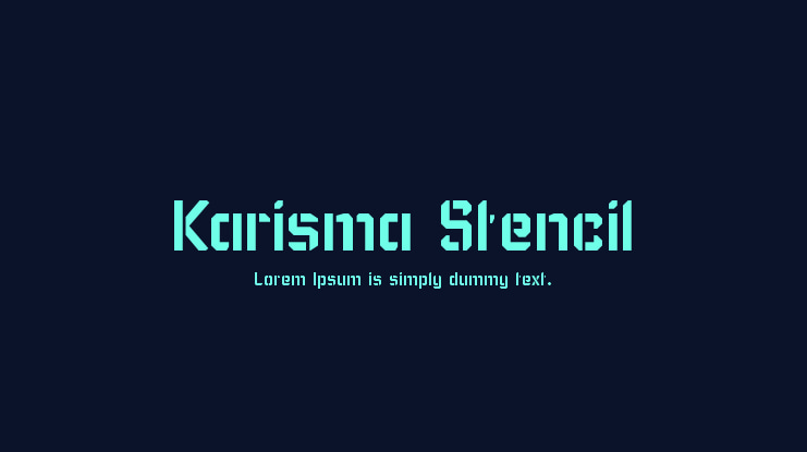 Karisma Stencil Font Family