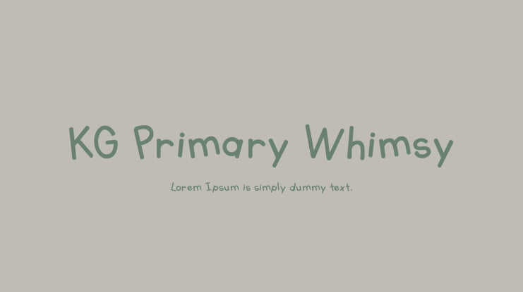 KG Primary Whimsy Font