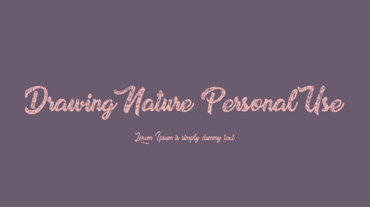Drawing Nature Personal Use Font