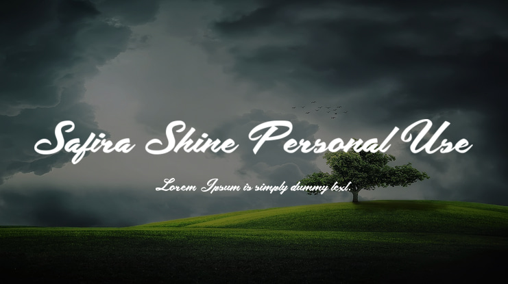 Safira Shine Personal Use Font