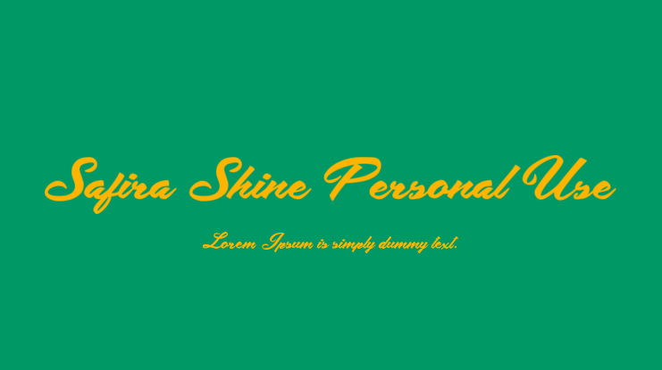 Safira Shine Personal Use Font
