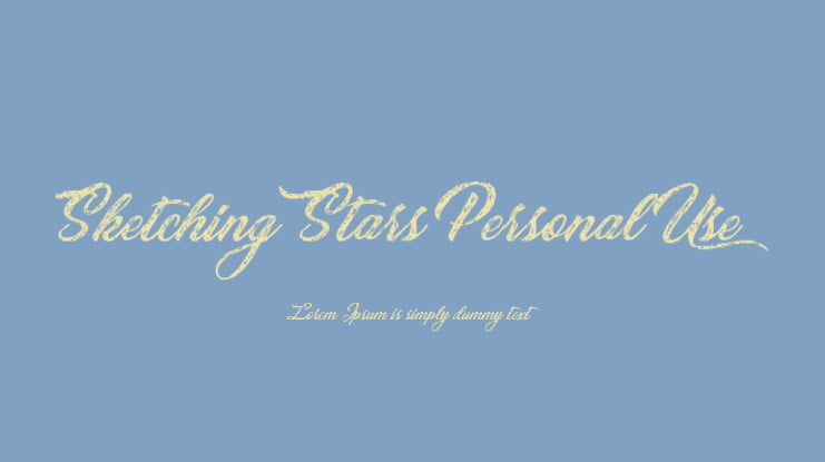 Sketching Stars Personal Use Font
