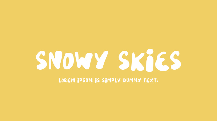 Snowy Skies Font Family
