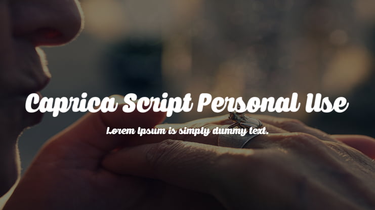 Caprica Script Personal Use Font Family