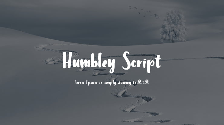 Humbley Script Font