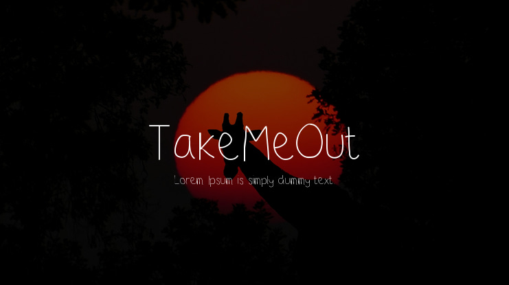TakeMeOut Font