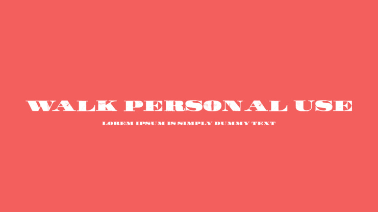 WALK Personal Use Font