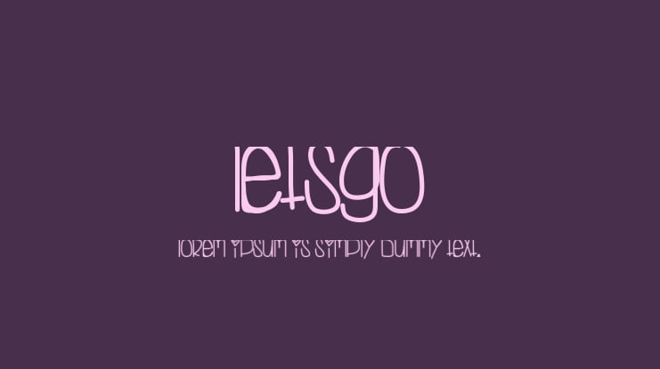 LetsGo Font