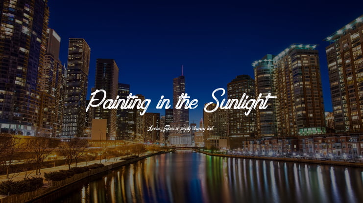 Painting in the Sunlight Font