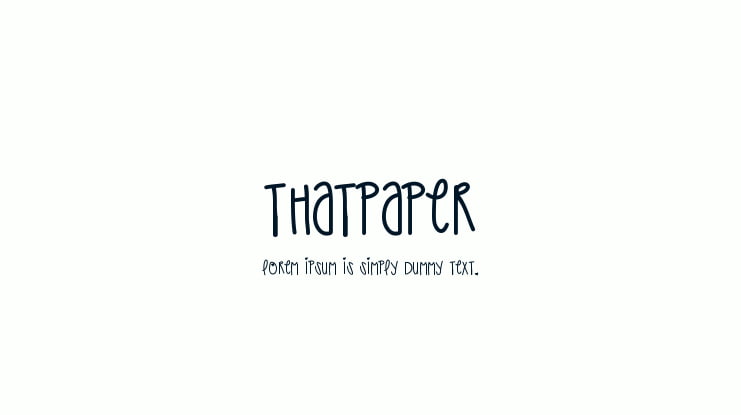 ThatPaper Font
