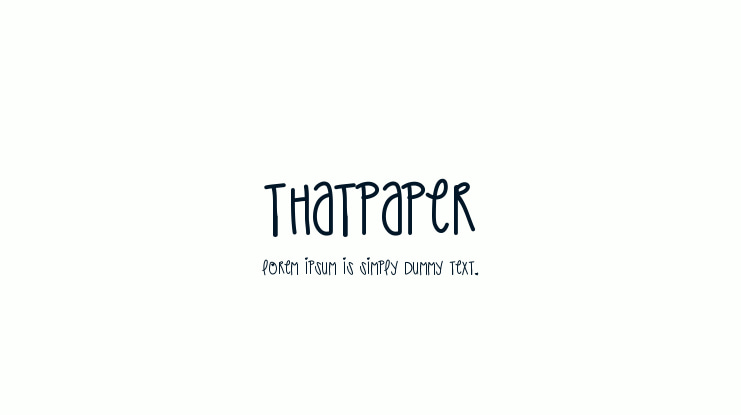 ThatPaper Font