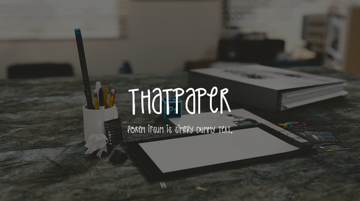 ThatPaper Font