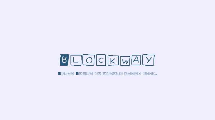 Blockway Font