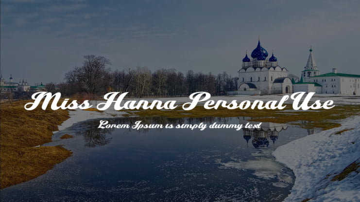 Miss Hanna Personal Use Font